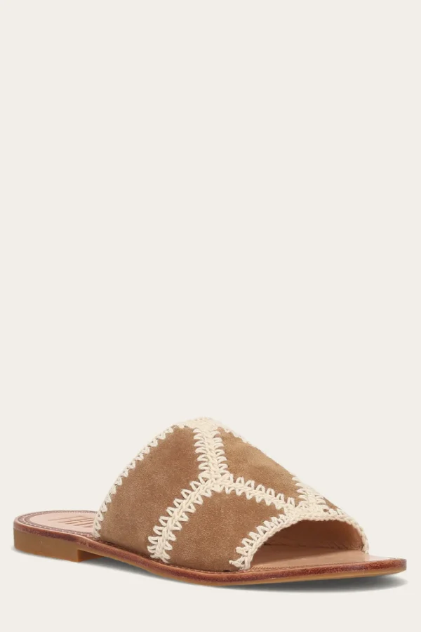 Frye Ava Crochet Slide Flash Sale
