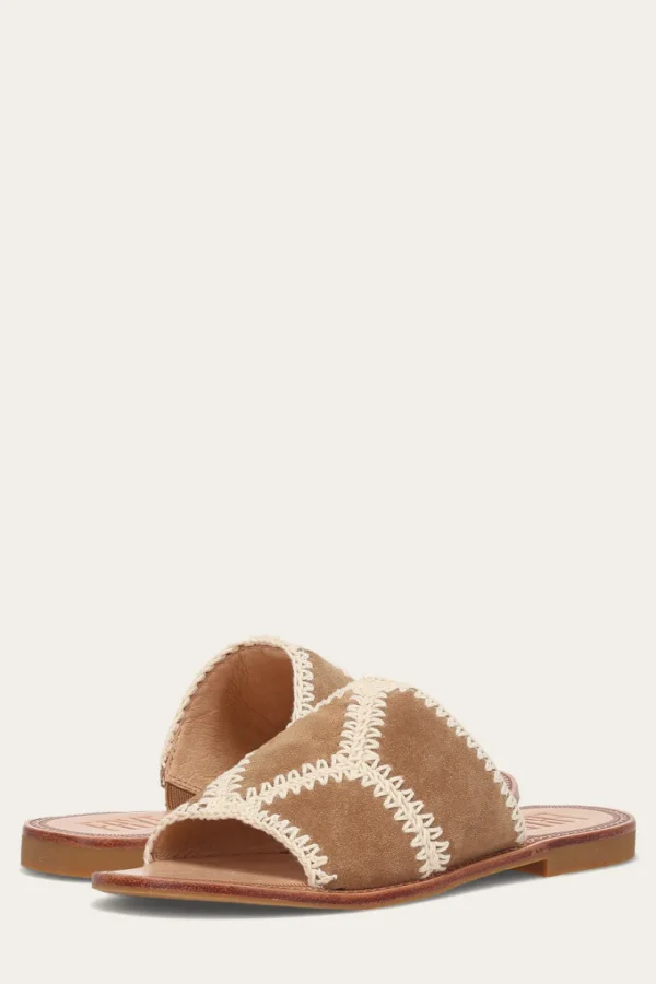Frye Ava Crochet Slide Flash Sale