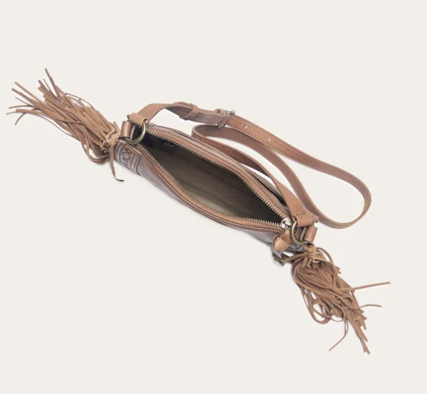 Frye Ava Fringe Crossbody Cognac Flash Sale