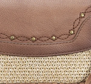 Frye Ava Raffia Convertible Belt Bag Cognac Hot