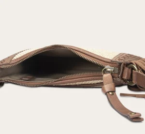 Frye Ava Raffia Crossbody Cognac Sale