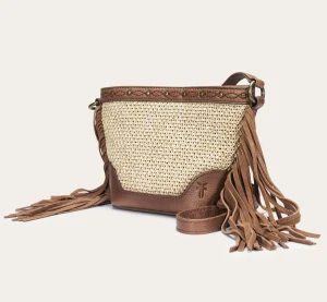 Frye Ava Raffia Mini Bucket Cognac Online