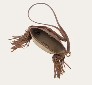 Frye Ava Raffia Mini Bucket Cognac Online