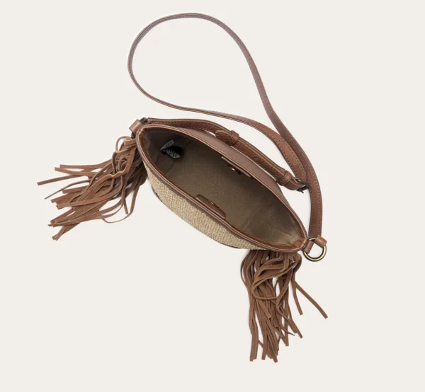 Frye Ava Raffia Mini Bucket Cognac Online