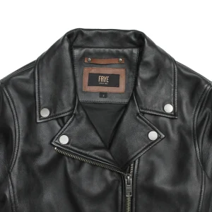 Frye Biker Jacket Black Flash Sale