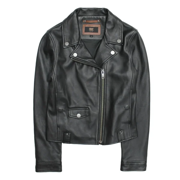 Frye Biker Jacket Black Flash Sale