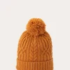 Frye Cable Beanie With Self Pom New