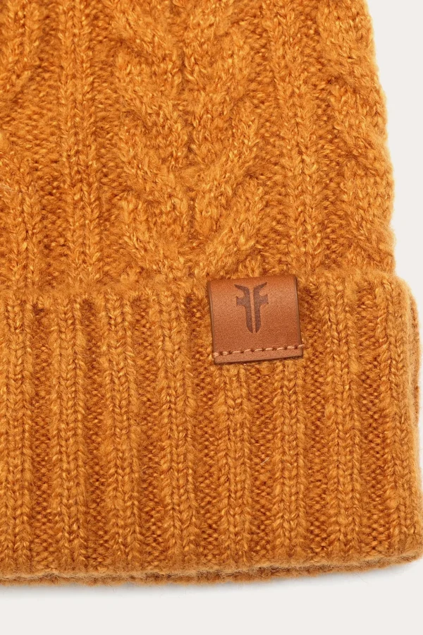 Frye Cable Beanie With Self Pom New