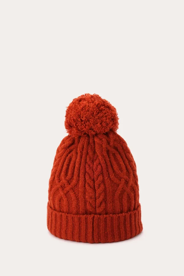 Frye Cable Beanie With Self Pom New