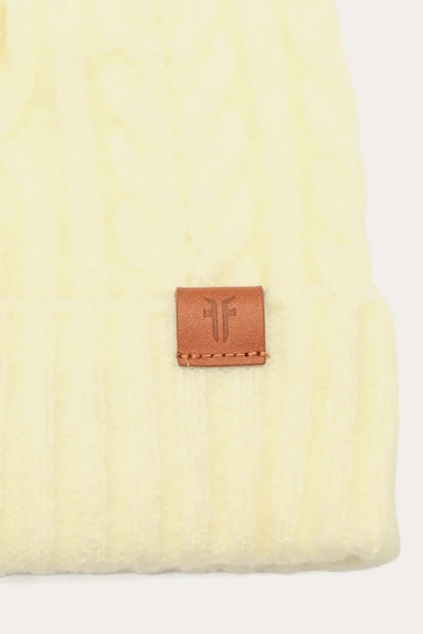Frye Cable Beanie With Self Pom New