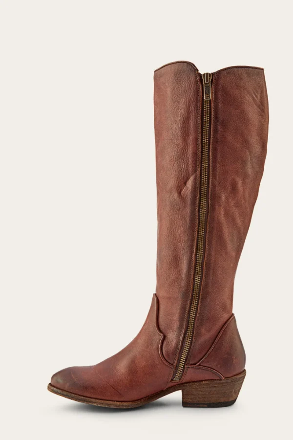 Frye Carson Piping Tall Wide Calf Cheap