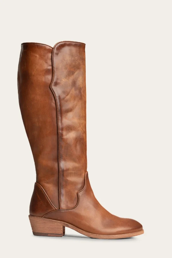 Frye Carson Piping Tall Wide Calf Cheap