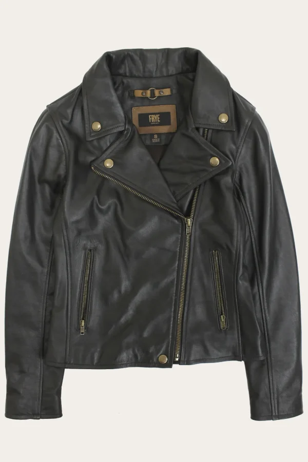 Frye Classic Biker Leather Jacket Cheap