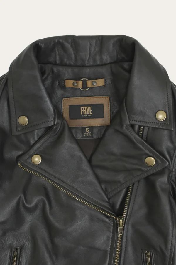 Frye Classic Biker Leather Jacket Cheap