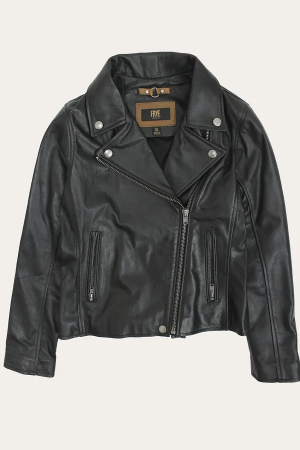 Frye Classic Biker Leather Jacket Cheap
