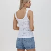 Frye Crochet Tank Bright White Shop