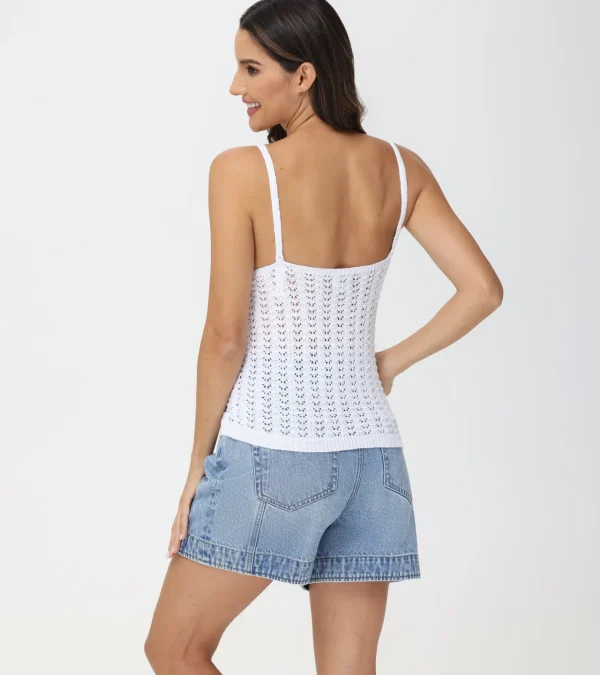Frye Crochet V-Neck Tank Cheap