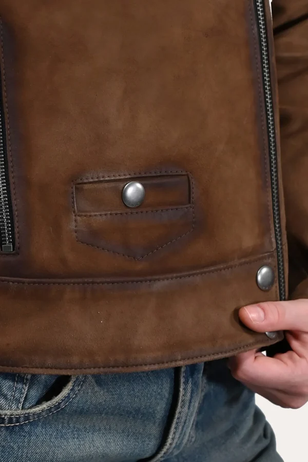 Frye Biker Jacket Dark taupe Sale