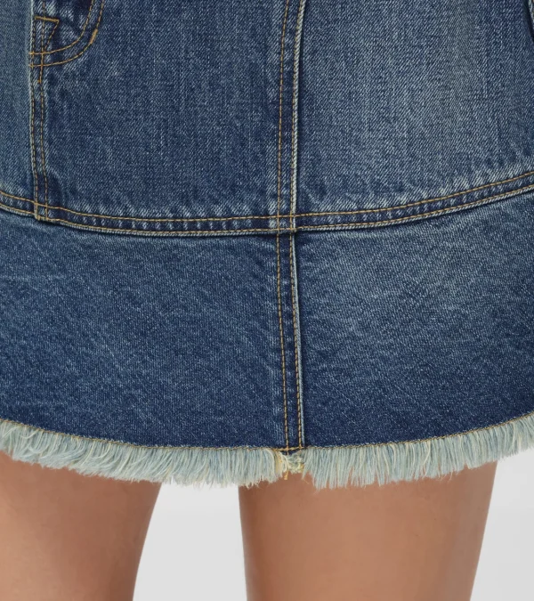 Frye Denim Mini Skirt Mustang Wash Best Sale