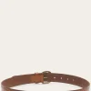 Frye Embossed Edge With Rivets Belt Tan Outlet