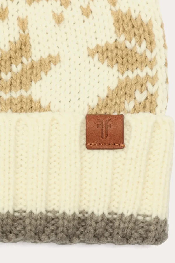 Frye Fair Isle Beanie With Cuff & Faux Fur Pom Discount