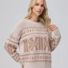 Frye Fairisle Crewneck Pullover Oatmeal Heather Discount