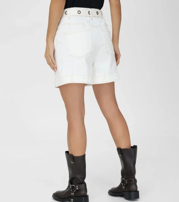 Frye High Waisted Belted Short Coconut Wash Online