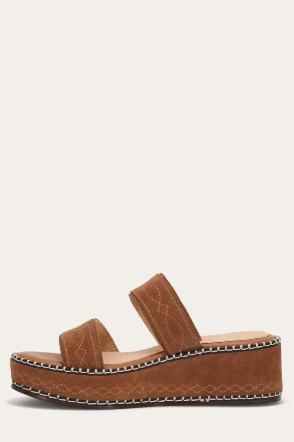 Frye Joy Woodstock 2 Band Platform Slide New