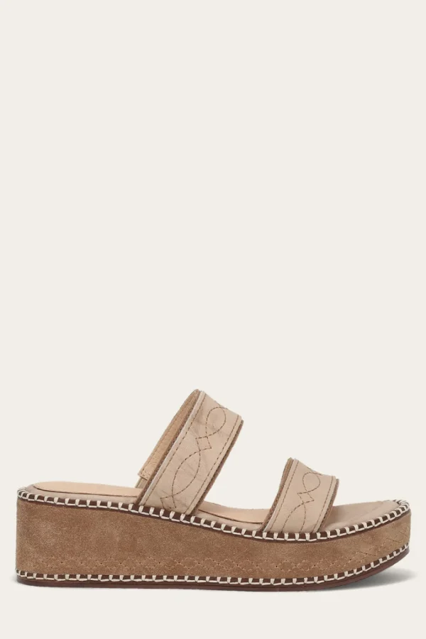 Frye Joy Woodstock 2 Band Platform Slide New