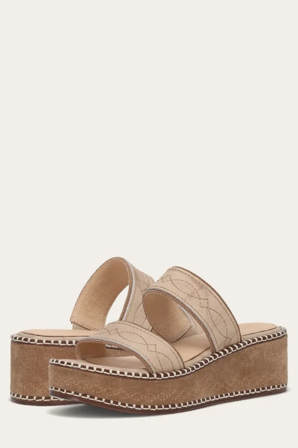 Frye Joy Woodstock 2 Band Platform Slide New