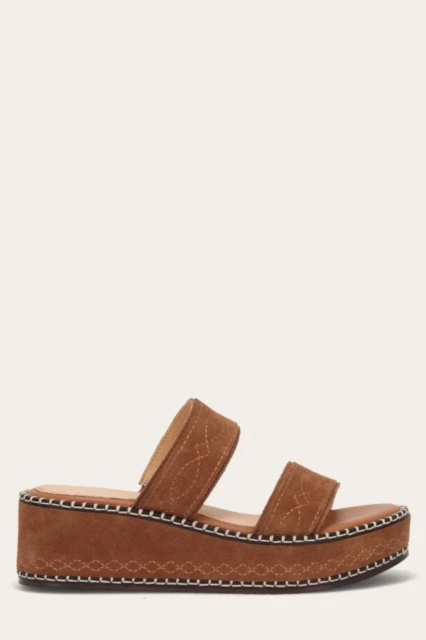 Frye Joy Woodstock 2 Band Platform Slide New