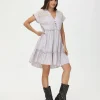 Frye Linen Striped Midi Dress Natural Sand Stripe Hot