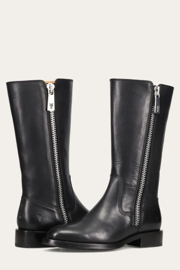 Frye Madison Heavy Zip Tall Black New