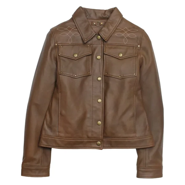 Frye Trucker Jacket Medium Brown Outlet