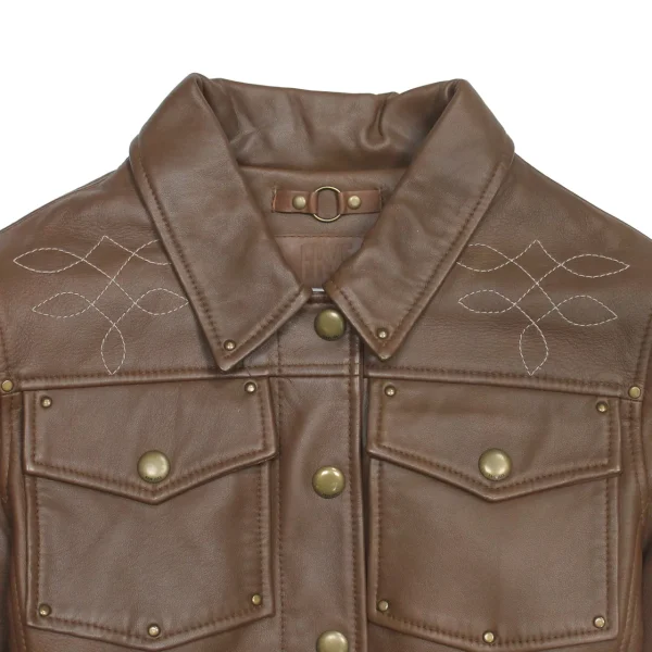 Frye Trucker Jacket Medium Brown Outlet