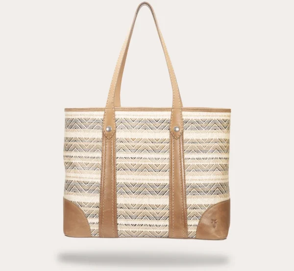 Frye Melissa Straw Shopper Beige Cheap