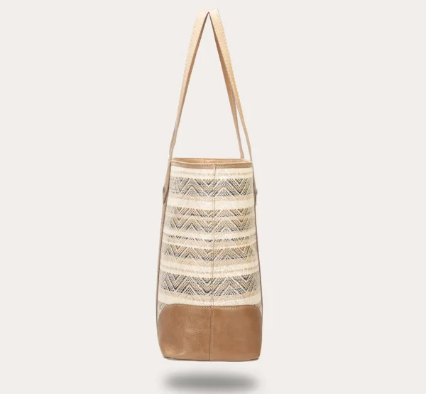 Frye Melissa Straw Shopper Beige Cheap