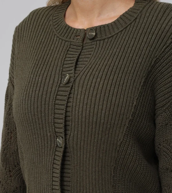 Frye Mixed Stitch Button Front Cardigan Discount
