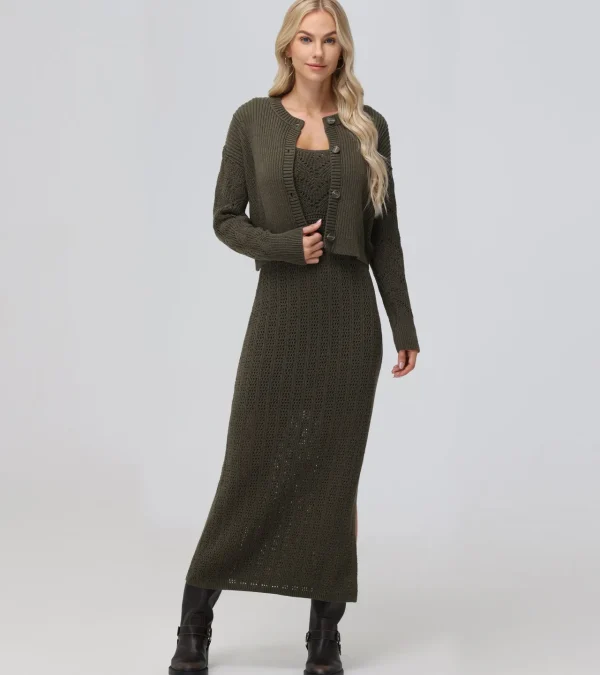 Frye Mixed Stitch Button Front Cardigan Discount