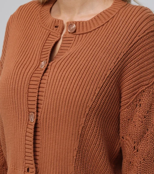 Frye Mixed Stitch Button Front Cardigan Discount