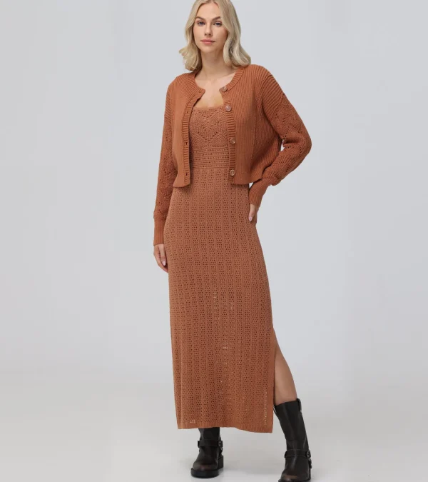 Frye Mixed Stitch Button Front Cardigan Discount