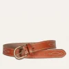 Frye 40MM Belt 2-Tone Stitch Tan Shop