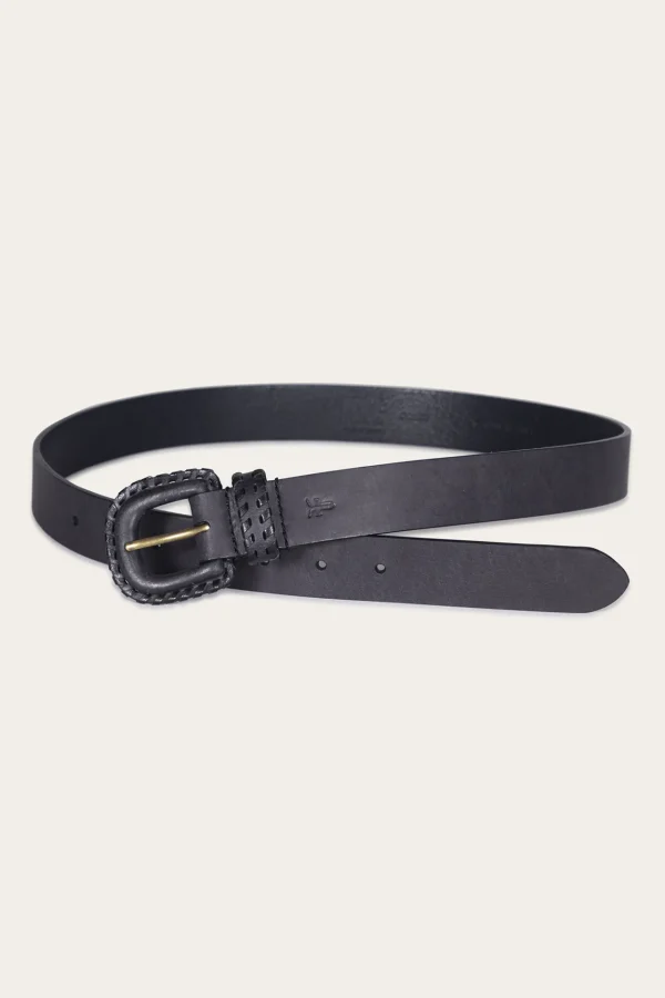 Frye 30mm Belt With Covered Buckle & Leather Lacing Store
