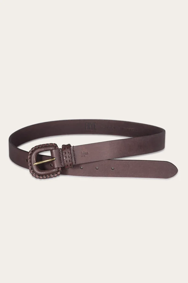 Frye 30mm Belt With Covered Buckle & Leather Lacing Store