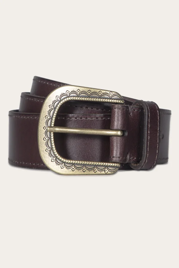 Frye 38mm Belt With Engraved Buckle Online