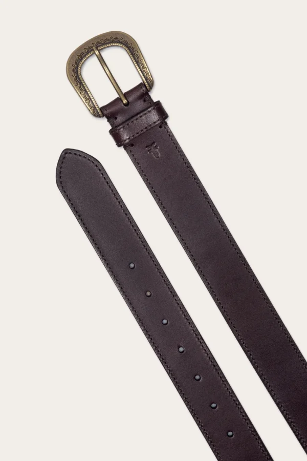Frye 38mm Belt With Engraved Buckle Online