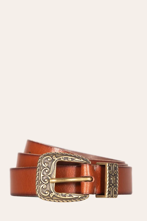 Frye 25MM Logo Western Belt Store