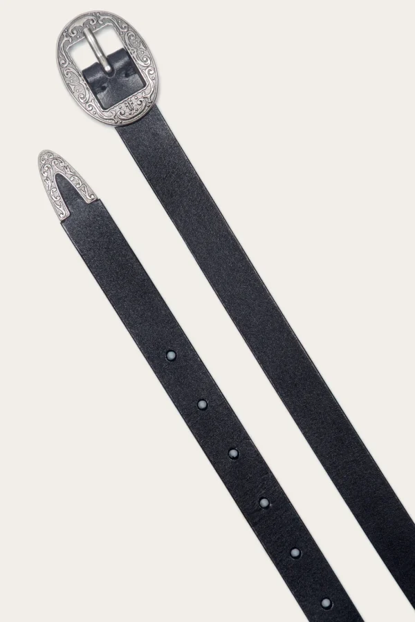 Frye 21mm Logo Western Center Bar Belt Hot