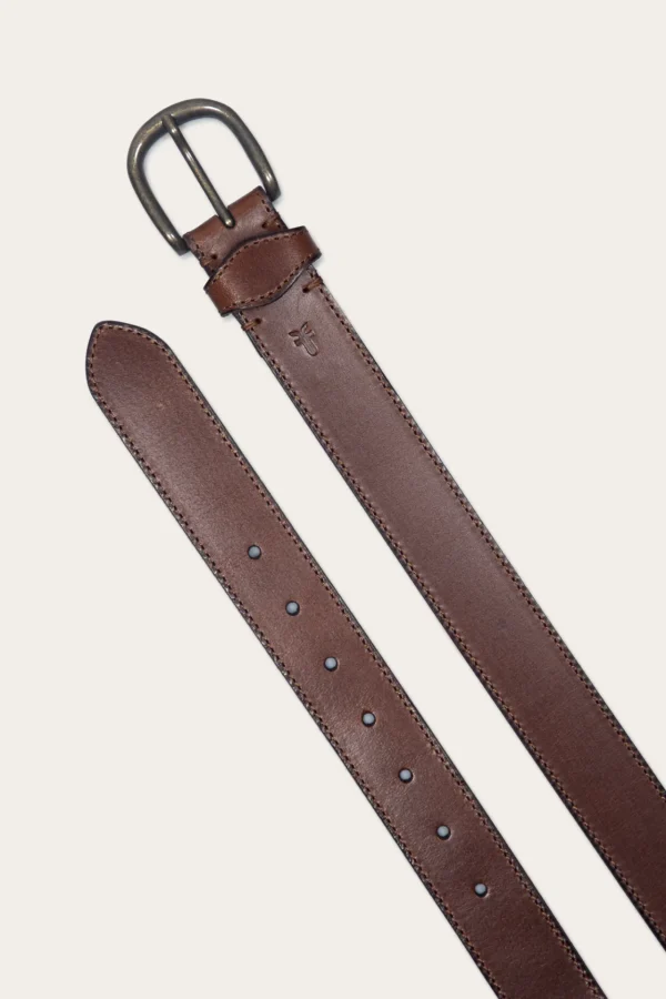 Frye 35mm Stitched Edge Belt With Shaped Keeper Discount