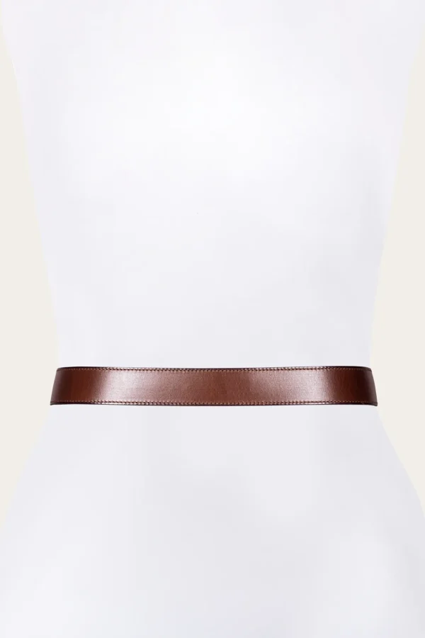 Frye 35mm Stitched Edge Belt With Shaped Keeper Discount